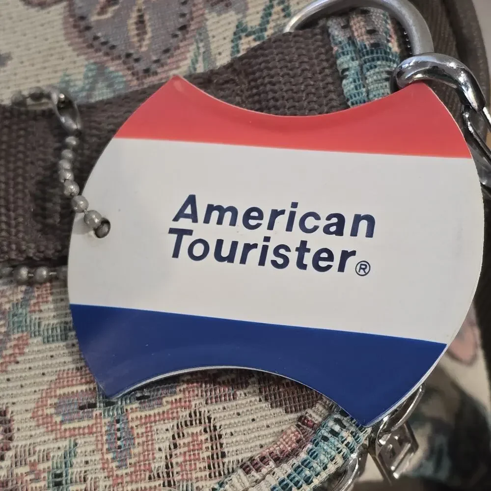 American Tourister Tapestry Vtg Luggage Case Carry On Makeup Toiletries Bag 13x9